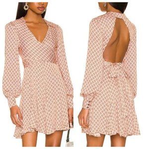 Free People It Takes Two Long Sleeve Mini Dress In Multi Ivory Combo - Small